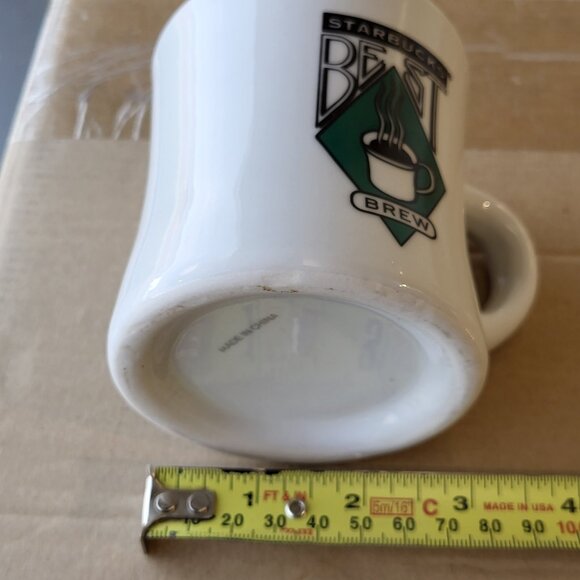 Starbucks Best Brew Coffee Mug Cup 8oz Restaurant Diner Style Concave GUC BIN E - Picture 8 of 8